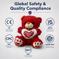 Peluche Ours Ballon, Jouet Confortable, Poupée Animale, Ornement, Cadeau d'Anniversaire pour Enfants