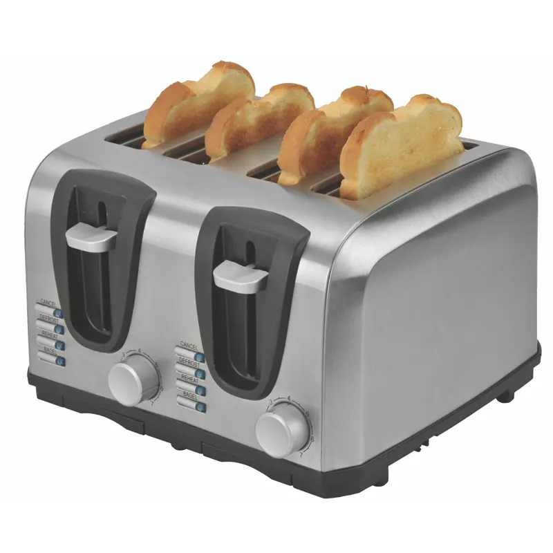 Digital Elektrik 4 IRIS Mesin Dapur dengan Fungsi Bagel Pemanggang Roti Modern Pembuat Roti Pemanggang Roti Otomatis