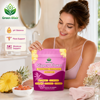 Permen Vegan Rasa Nanas Bunga Lembap Label Pribadi Grosir untuk Wanita 60 Buah