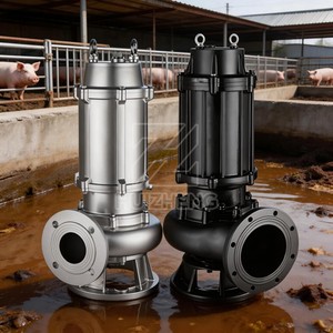Pompe à eaux usées submersible robuste en acier inoxydable avec garantie de deux ans pour le nettoyage des fosses à cendres des centrales électriques, pompe broyeuse pour eaux usées - Product Image 3