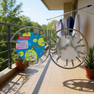 ราวตากผ้าทรงกลม X17 8831 ราวแขวนผ้าโลหะทรงวงกลมสำหรับใช้ภายในและภายนอกอาคาร - Product Image 2