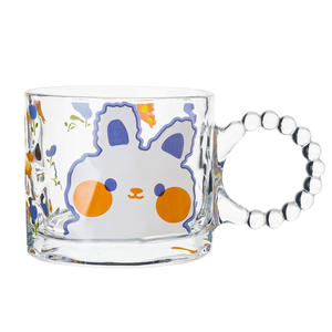 Encantador regalo de Navidad novedad Linda forma 3D dibujos animados Kawaii niños agua <span class=keywords><strong>Anime</strong></span> tazas taza de café de vidrio con mango de conejo - Product Image 6