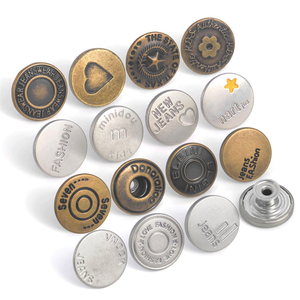 Quần Áo Quần Áo Kim Loại Sắt Thép Không Gỉ Brass Áo Khoác Denim Nút Và Đinh Tán Biểu Tượng Tùy Chỉnh <span class=keywords><strong>20</strong></span> <span class=keywords><strong>Mm</strong></span> Nút Quần Jean Cho Quần Jean Denim - Product Image 5