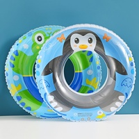 Bouée de natation gonflable épaissie et écologique pour enfants Mingyuan, motif grenouille et pingouin, avec soutien sous les aisselles