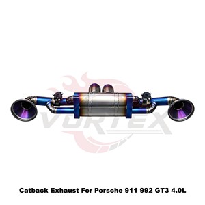 ระบบท่อไอเสียแบบ Catback วาล์วควบคุม Vortex Blue Burnt Titanium สำหรับ Porsche 911 992 GT3 4.0L ปี 2022-2025 ชุดติดตั้งตรงรุ่นพร้อมระบบปรับแต่ง - Product Image 4