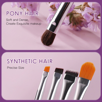 Professionelles 15-teiliges Schwarzes Make-up Pinsel Set Hochwertige Puder-, Eyeliner-, Lidschatten- und Foundation-Pinsel Luxuriöse Reisegröße Klein für Augenbrauen