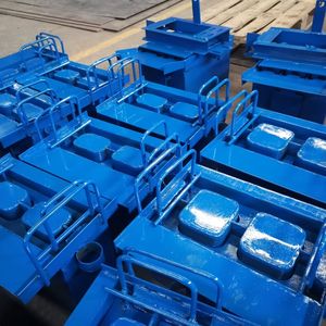 Cetakan dinding penahan beton mesin pembuat blok berongga Manual dengan Motor untuk semen bata bahan mentah - Product Image 4
