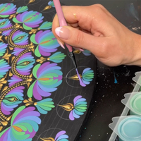 Juego de 5 Pinceles Ergonómicos Anti-Fatiga Profesionales con Mango Triangular de Abedul Rosa y Punta Fina para Pintura de Detalles y Miniaturas