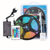 Bande LED flexible 12V 5m SMD 2835 5050 RGB, étanche IP65, pour salon