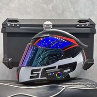 Casque de moto tout-terrain à fermeture double D, toutes saisons, coque ABS, certifié DOT, intégral