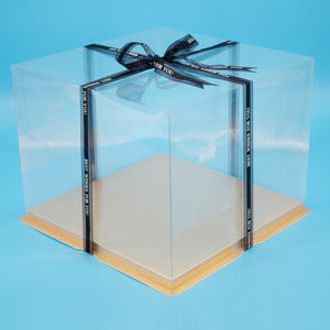 高品质所有清晰易于组装的2in1塑料蛋糕盒用于面包店情人节礼盒 - Product Image 4