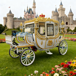 Chariot de luxe royal de haute qualité à quatre roues, électrique, pour visites touristiques et mariages, idéal pour les parcs d'attractions - Product Image 1
