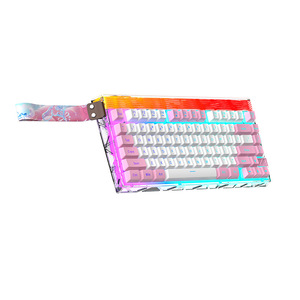 75 cấu hình bàn phím màng RGB 83 phím rỗng và ruy băng Thiết kế bàn phím chơi game trong suốt Ba chế độ - Product Image 2