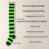 Femmes Cosplay Anime rayé JK Style Long Tube jambe-cuisse haute chaussettes genou japonais genou pour quotidien pour les vacances de noël d'hiver