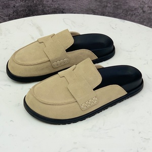 Pantuflas de Diseño de Lujo 2025, de Cuero Genuino, Punta Cerrada, Suela Gruesa, Estilo de Tacón Alto, para Uso Casual en el Hogar, Interior y Exterior - Product Image 5