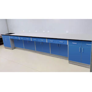 مقعد مختبر فولاذية مع أدراج تخزين متكاملة وخزانات لإدارة معدات المختبرات المنظمة - Product Image 3