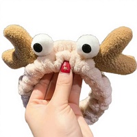 Serre-tête en tissu 3D style coréen, super doux, mignon, avec nœud blanc et noir, accessoires de coiffure en peluche pour femmes