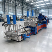 Machine en plastique automatique à deux étages de granulateur d'extrudeuse de granule pour la réutilisation en plastique de PE de pp