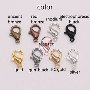 Color Retention Lobster Claw <strong>Clasp</strong> Alloy Metal <strong>Clasp</strong> for <strong>Leather</strong> Bracelet Jewelry Findings