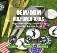 Coffret Cadeau de Golf Personnalisable avec Logo, Incluant Outils de Réparation de Divots, Tees, Marqueurs de Balle, Balles de Sport – 200 Ensembles en Métal Argenté OEM