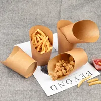 Boîte à cornets de crème glacée de haute qualité, emballage à emporter recyclable, boîtes en papier kraft pour gaufres