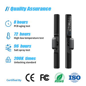 قفل باب ذكي خارجي مقاوم للماء IP68 من Vertexis مع بصمة الإصبع وتقنية Tuya TTLOCK BLE للأبواب الضيقة المصنوعة من الألومنيوم والخشب - Product Image 6