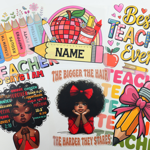 Láminas de Transferencia DTF Personalizadas, Diseño Navideño 3D con Hilo Sintético, Graduación, Día de San Patricio, Rosa Femenino, para Ropa - Product Image 2