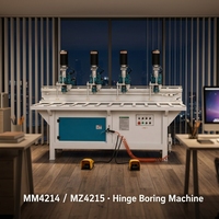 Machine à percer les charnières CNC automatique MM4214/MZ4215, perceuse verticale multi-broches pour le travail du bois, pour trous de charnières de portes d'armoires