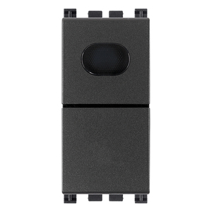 <b>Push</b> Button With Grey Indicator <b>Light</b> 10A 1P 5.3H 4.1L 2.8W - Product Image 1