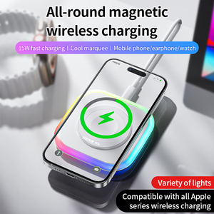 Adaptador de <span class=keywords><strong>cargador</strong></span> magnético Estación de carga inalámbrica portátil de 15W con mosquetón <span class=keywords><strong>Cargador</strong></span> de energía de <span class=keywords><strong>Tipo</strong></span>-<span class=keywords><strong>C</strong></span> de 8 pines - Product Image 6