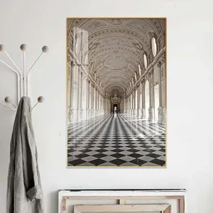 走廊家庭和房间装饰的Venaria宫殿墙壁艺术豪华绘画版画画布海报