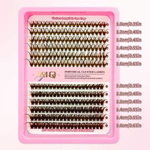 Jmq Individual <b>Cluster</b> <b>Lashes</b> 10 16mm D Curl Brown Synthetic False Eyelashes For Diy Extensions - Product Image 1