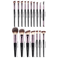 MAANGE Lot de 17 pinceaux de maquillage professionnels complets Marque privée et ODM Jeu de pinceaux pour le visage