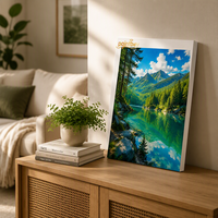 Peinture décorative moderne imprimée avec numéros, kit d'art sur toile de coton tendue, coffret cadeau