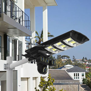 Outdoor 300W 200W Ip Draadloze Zonne-Straat Licht Met V380 Pro 4mp <span class=keywords><strong>2</strong></span> Lens 3 Beelden 4G Wifi Netwerk Cctv Camera Buiten - Product Image 2