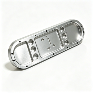 OEM Custom Precision Machining Oval Control Panel, Anodized Aluminum Brass CNC Milling Instrument <b>Enclosure</b> With Multi Holes - Product Image 2