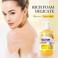Gel Douche Anti-Acariens au Soufre, Service de Personnalisation OEM/ODM en Usine, Formule à Base de Plantes Naturelles