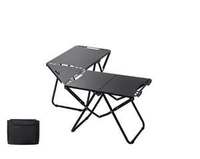 Table de camping portable moderne pour pique-nique, barbecue, plage, en acier au carbone, pliable, à ouverture rapide, avec base trépied, légère