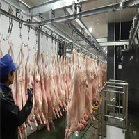 Ligne complète d'abattage automatique de moutons TENT, capacité de 150 à 500 têtes par jour, machine de transformation de la viande, 380V, garantie 1 an