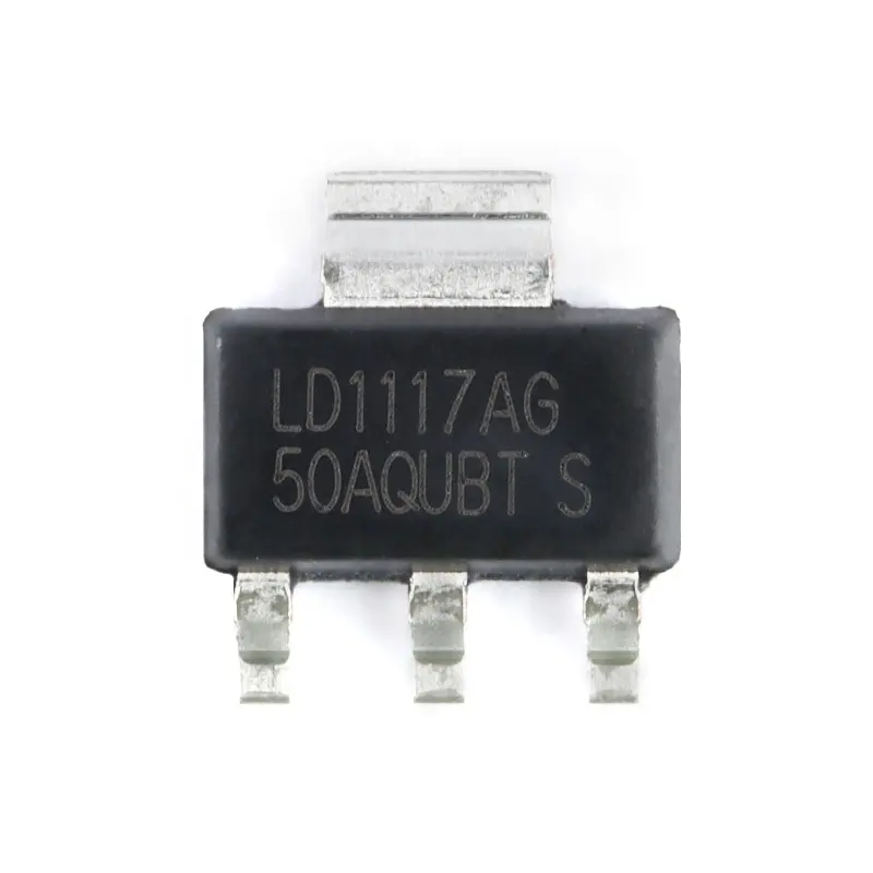 Componentes electrónicos originales LD1117 SOT-223, salida 5V 1A, Chip regulador lineal de baja caída, LD1117-5.0