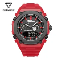 Mark Fairwhale Transformers Megatron Bumblebee Elektronik Saat 10atm Su Geçirmez Kauçuk Kayış 49mm Kadran Spor Kol Saati FW-7110