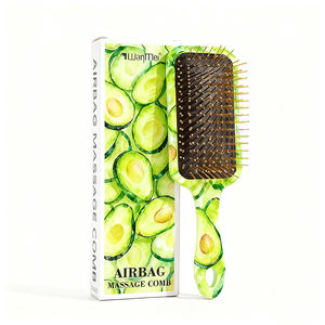 Wanmei marque motif de fruits or acier peigne à coussin d'air boîte-cadeau de luxe OEM et ODM marque traitement peigne à cheveux brosse à cheveux - Product Image 3