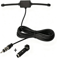 Antenne radio FM intérieure 50 ohms, câble de 3 mètres, fixation adhésive sur verre avec connecteur SMA TV pour récepteur stéréo domestique, tuner AV