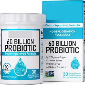 Suplemen kapsul probiotik Label pribadi pabrik OEM mendukung pencernaan sehat