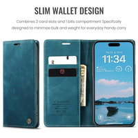 Étui de téléphone magnétique à rabat pour 17/16/15/14 Pro/Pro Max avec logo personnalisable, protection RFID et porte-cartes