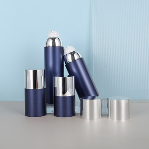 30ml 50ml không có không khí chai nhựa Lotion bơm chai màu xanh hải quân không có không khí bao bì <span class=keywords><strong>100ml</strong></span> 150ml bơm lại mỹ phẩm chai - Product Image 3