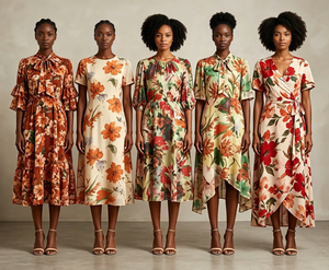 Abito chemisier lungo da donna elegante con stampa tie-dye, taglie forti, alla moda, ampio, per feste e tutti i giorni - Product Image 5