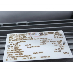มอเตอร์เกียร์แบบเฮลิคอล-เวิร์ม SA67 DRN90L4/BE2HR ของแท้ใหม่ 100% สำหรับงานอุตสาหกรรมหนัก - Product Image 2