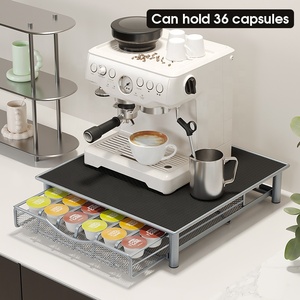 Support de <span class=keywords><strong>capsules</strong></span> de café <span class=keywords><strong>Dolce</strong></span> <span class=keywords><strong>Gusto</strong></span> pour comptoir de bureau avec <span class=keywords><strong>tiroir</strong></span> et étagère de rangement pour dosettes de café - Product Image 2