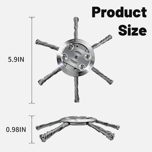 Piezas de herramientas de jardín de 150mm, cabezal de cortacésped de litio, cabezal de corte de alambre de acero de 6 pulgadas para desbrozadora - Product Image 3